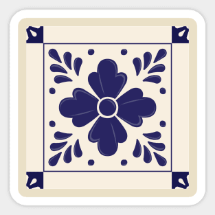 Mexican Talavera Flower by Akbaly Sticker